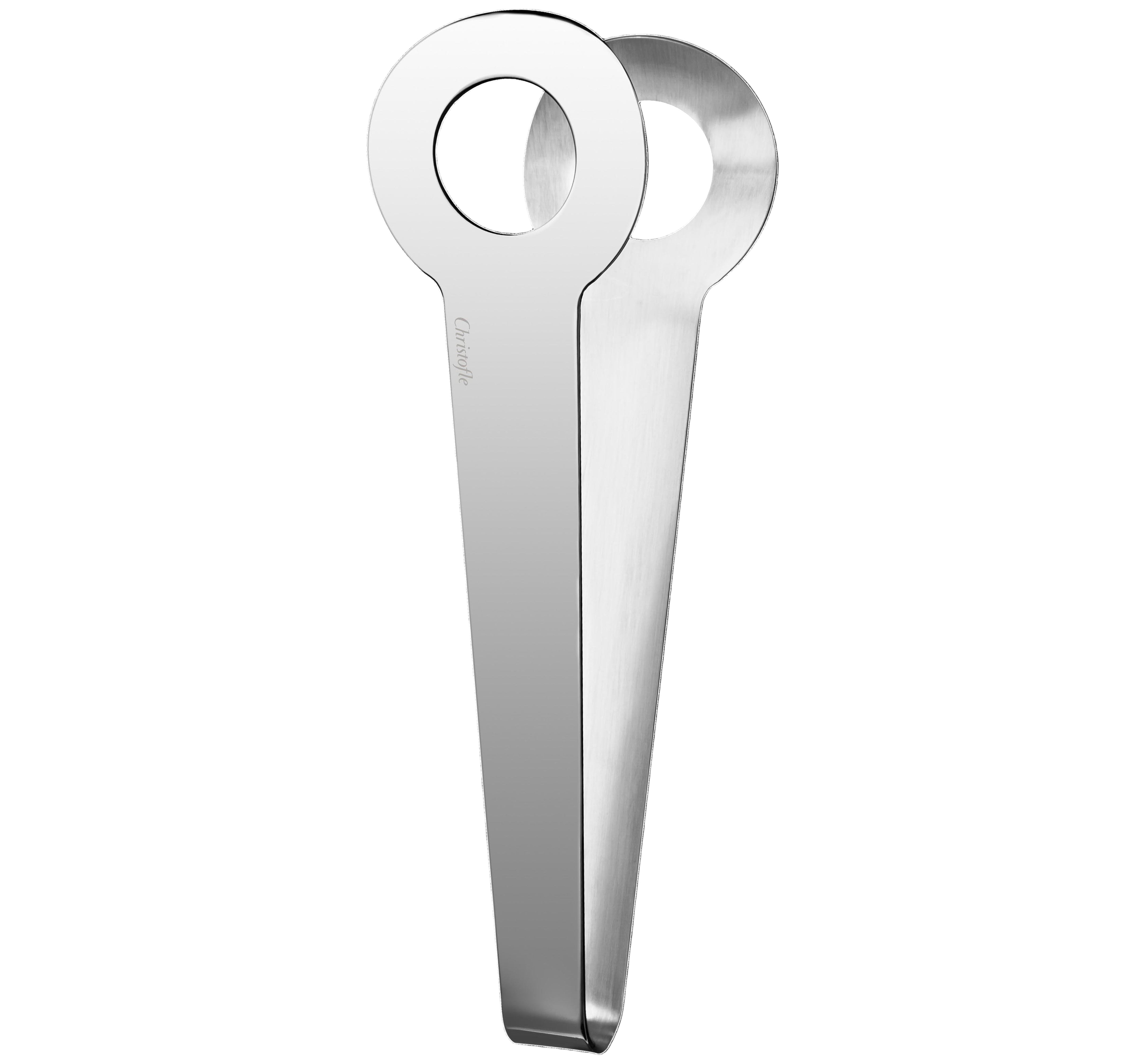 Oh de Christofle Stainless Steel Ice Tongs