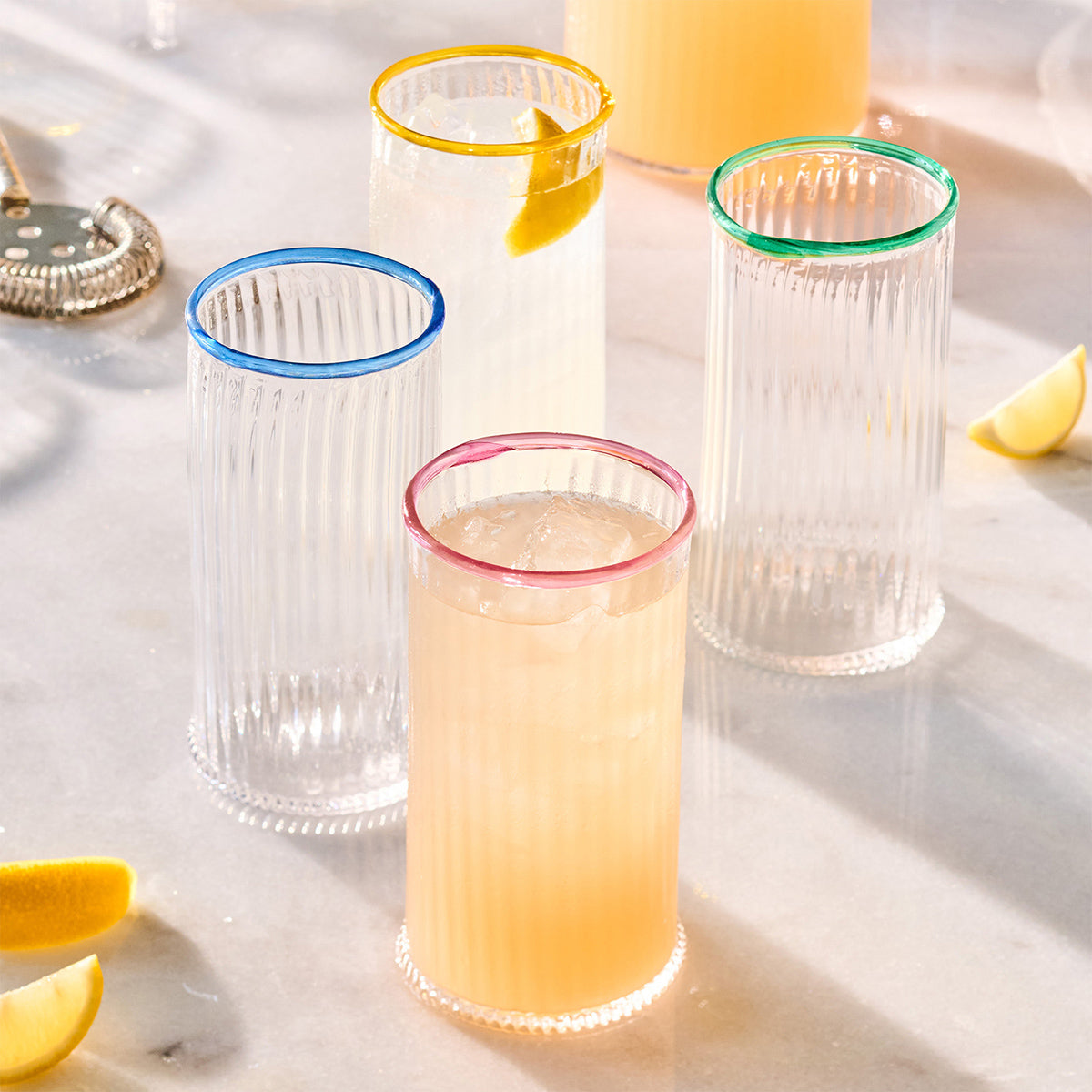 Nell Highball Assorted, Set of 4 in Multi