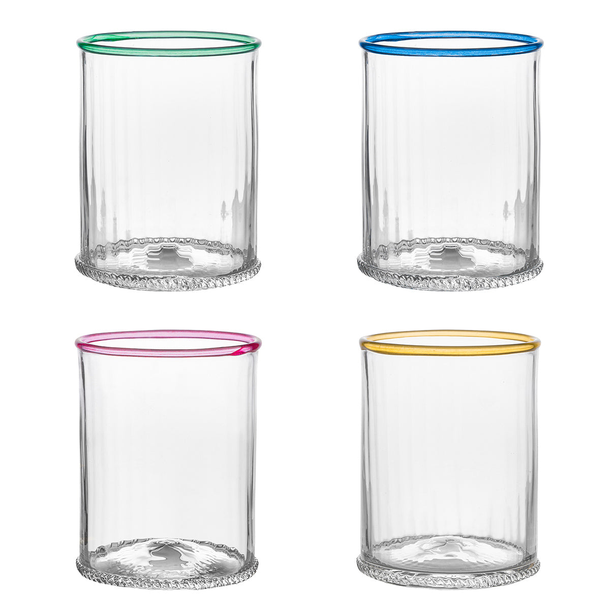 Nell Double Old Fashioned Assorted, Set of 4 in Multi