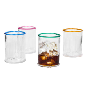 Nell Double Old Fashioned Assorted, Set of 4 in Multi