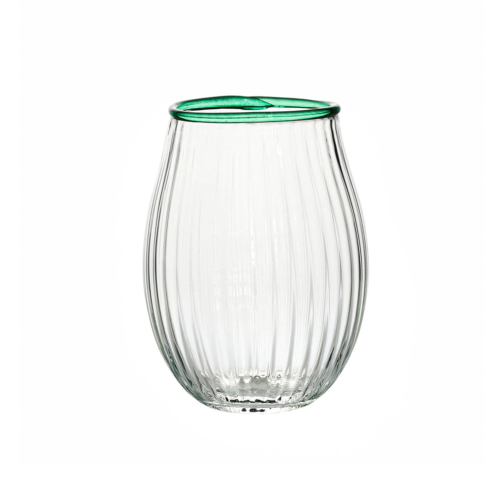 Nell Stemless Wine Glass in Watercress