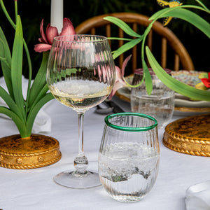 Nell Stemless Wine Glass in Chambray