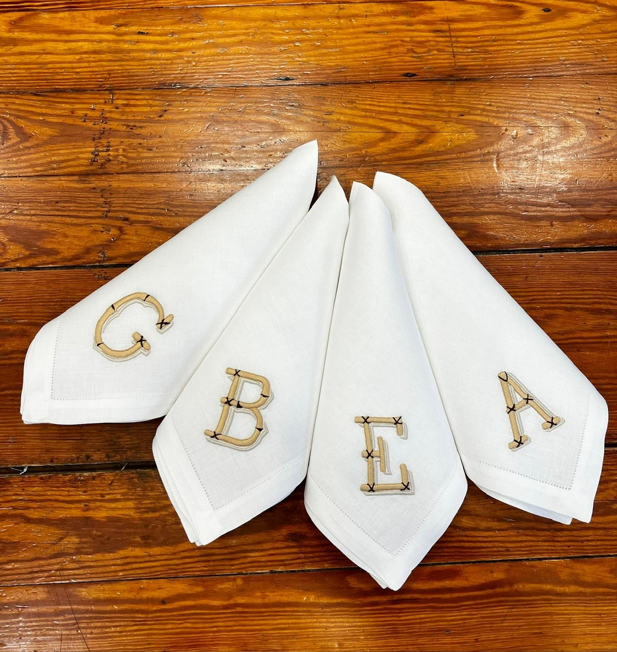 The Bamboo Monogram Napkin, Set of 4