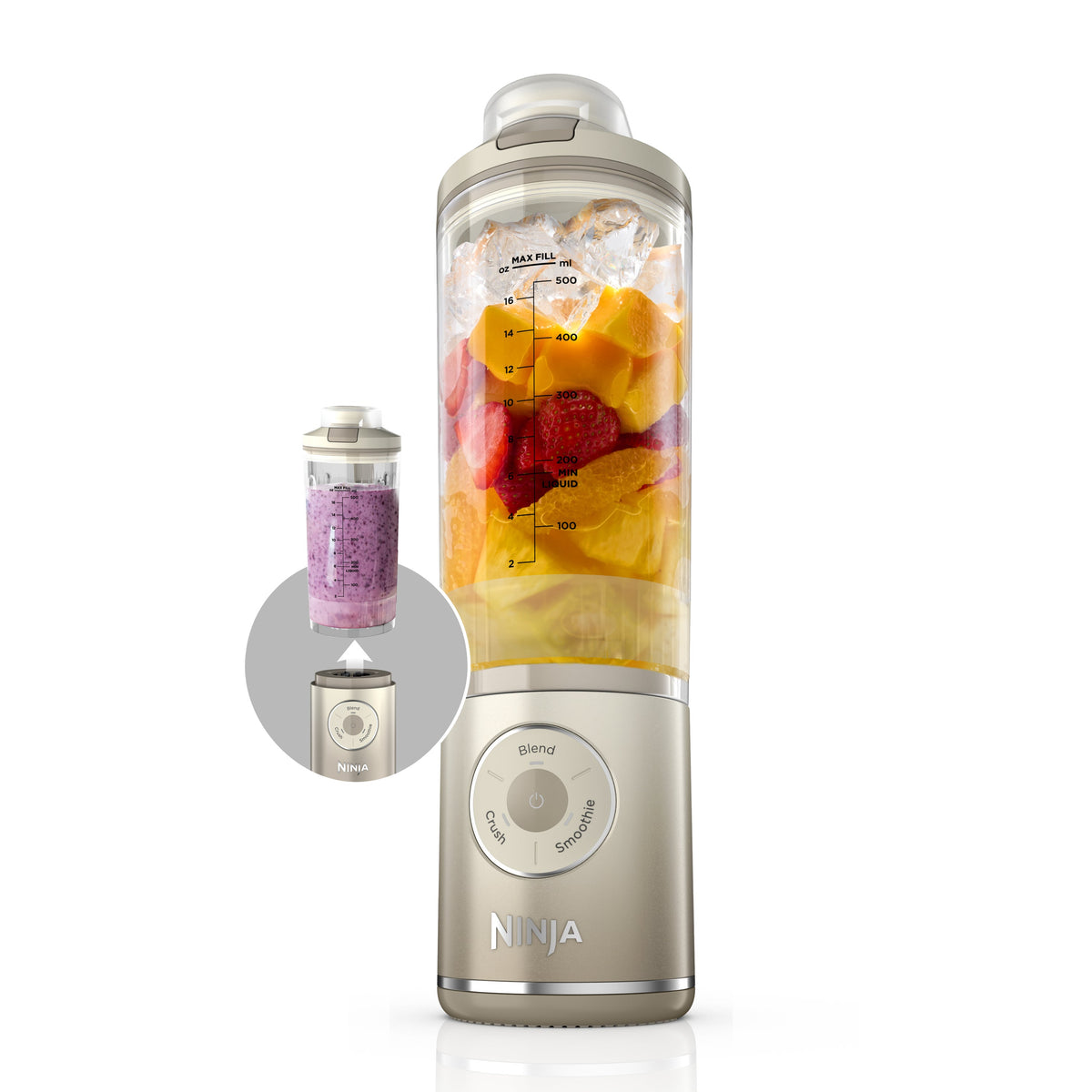 Blast Max Cordless Portable Blender in Cream