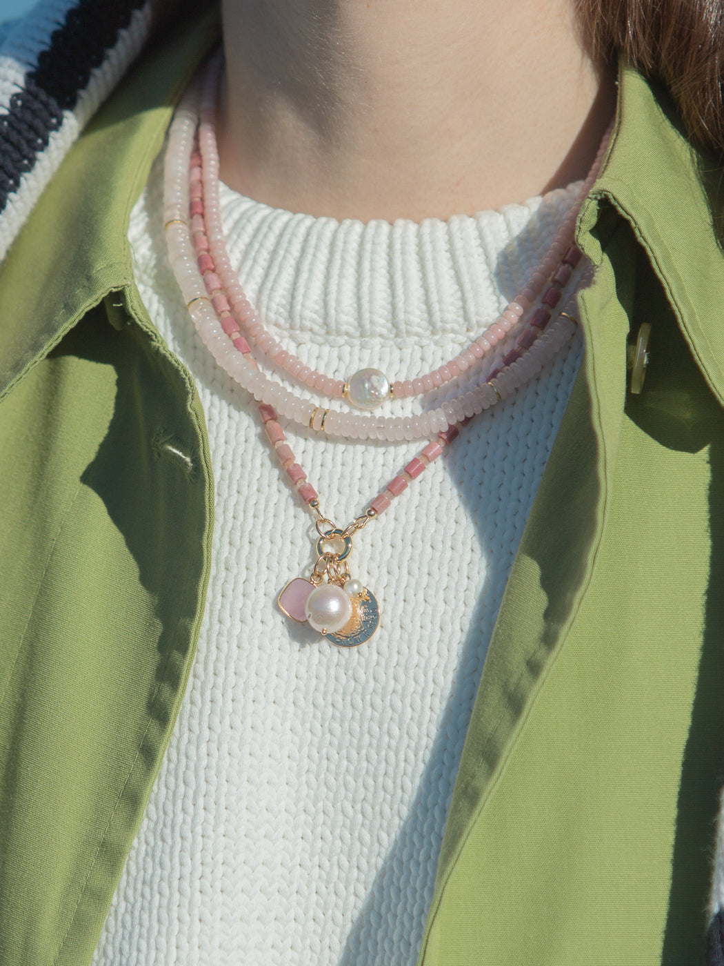 Gretel Necklace in Pink