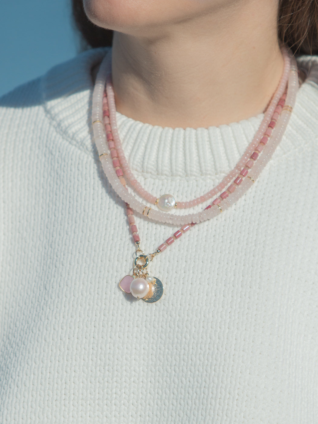 Blake Necklace in Pink