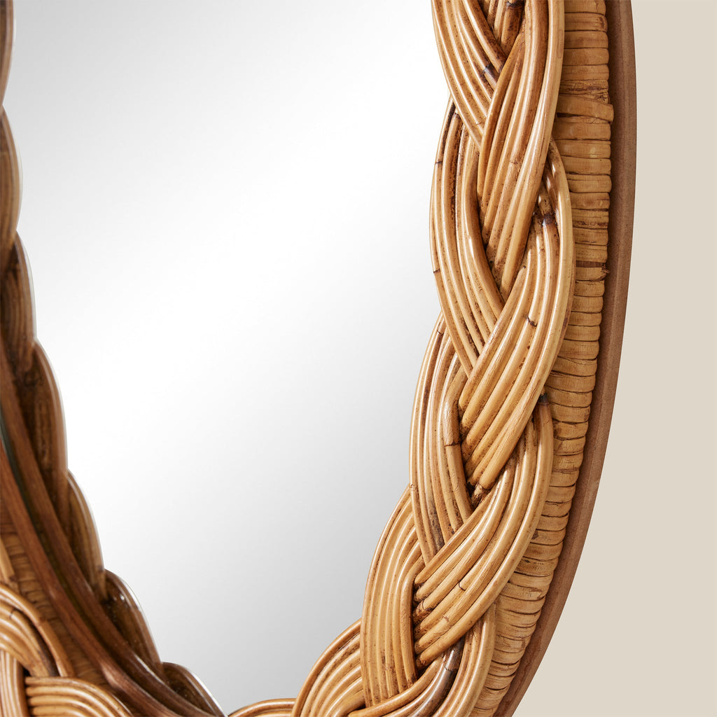 side angle of oval mirror