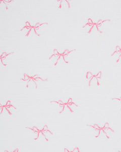 Luxe Premium Percale Crib Sheet in Blushing Bows