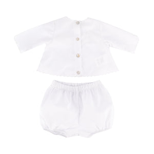 Baby's First Shirt & Bloomers in White