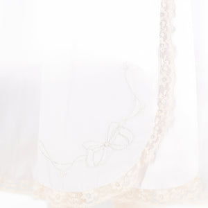 Baby Gown With Bonnet in White