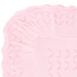 Knit Baby Blanket in Pink