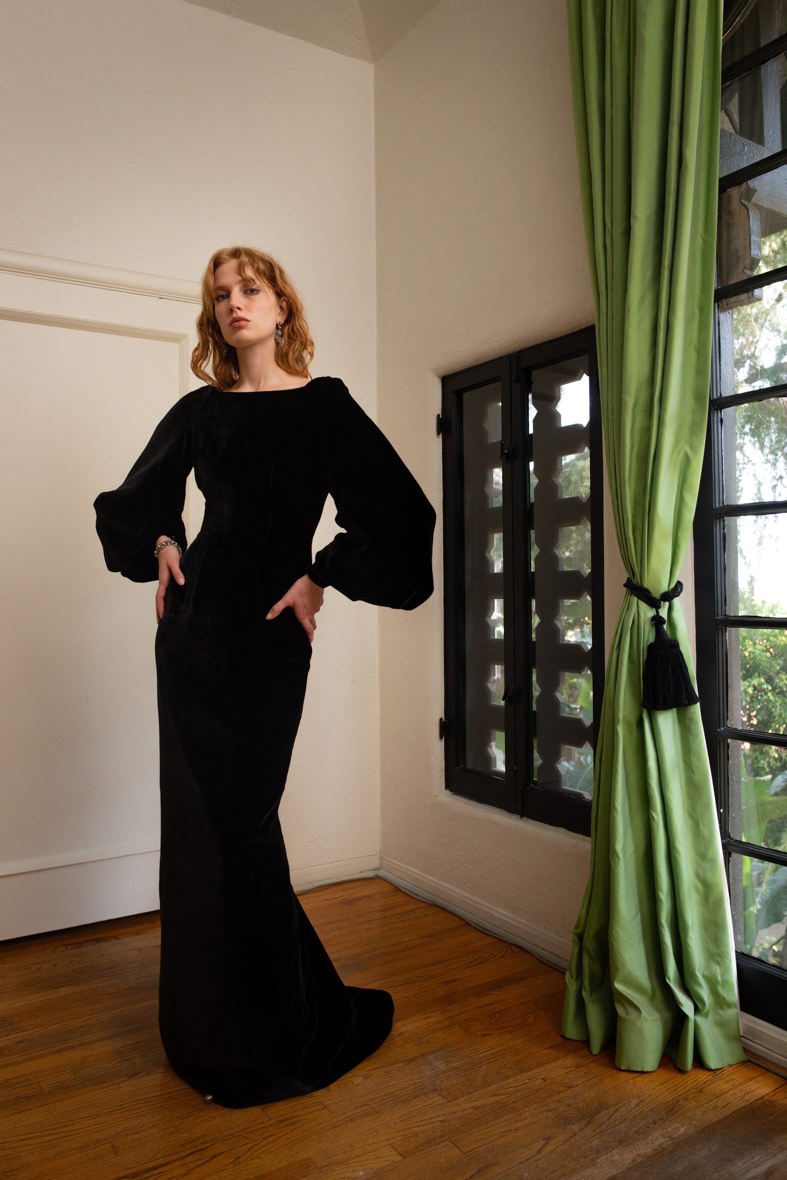 Full Sleeve Gown in Black
