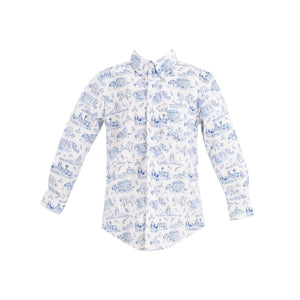Bates Boy Button Down in Dallas Print