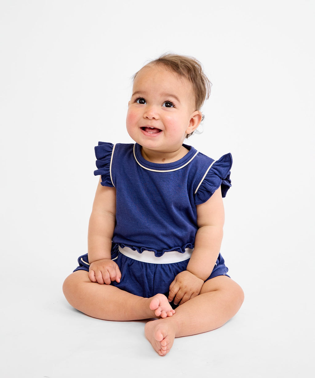 Bea Short Set in Navy