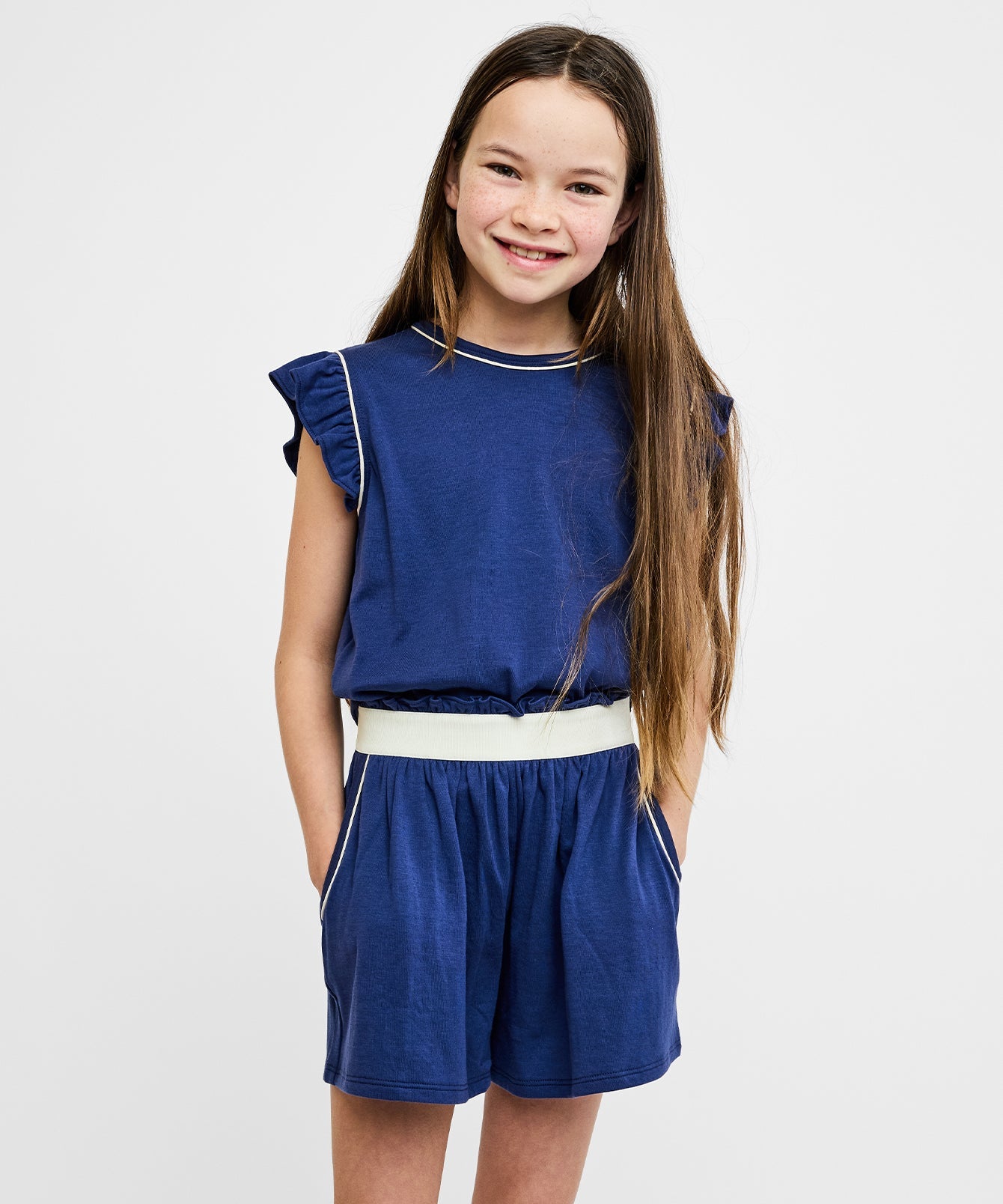 Bea Short Set in Navy
