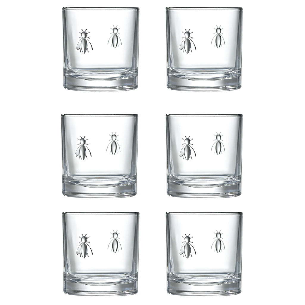 Bee Whiskey Glasses, Set of 6