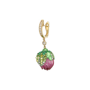 Beetroot Lotus Earrings