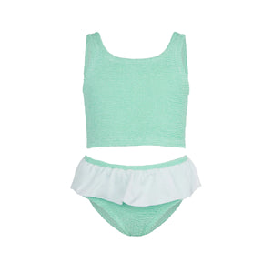 Kids Olive Bikini in Metallic Mint
