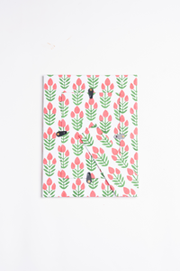 Blockprint Picture Frame in Red Poppy