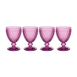 Boston Berry Water Goblet in Berry, Set of 4