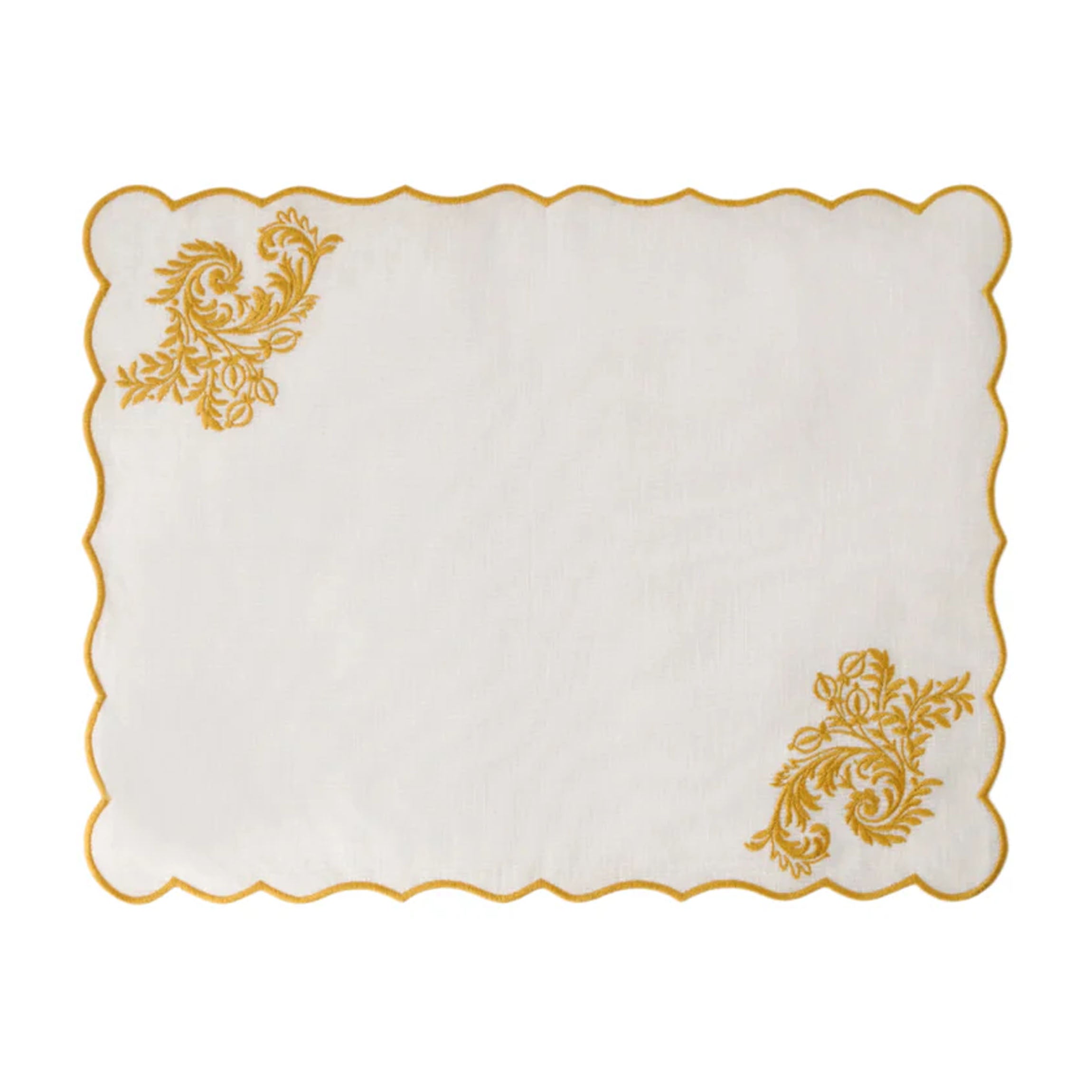 Botanica Embroidered Placemat in Yellow