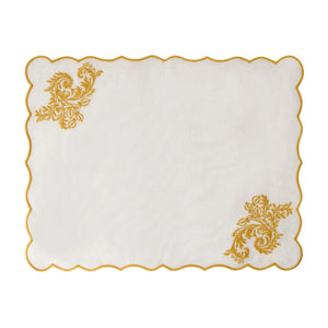Botanica Embroidered Placemat in Yellow