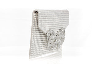 Bow Envelope Clutch in Pearl
