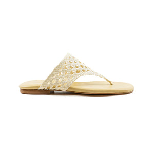 Brenda Flat Natural Raffia Sandal