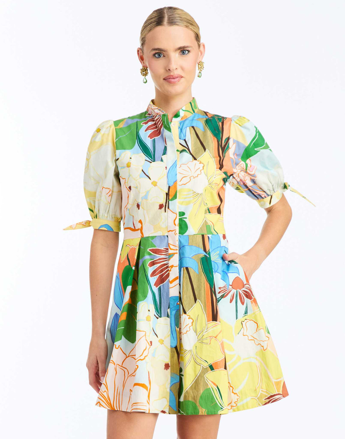 Brooklyn Mini Dress in Primrose Florals