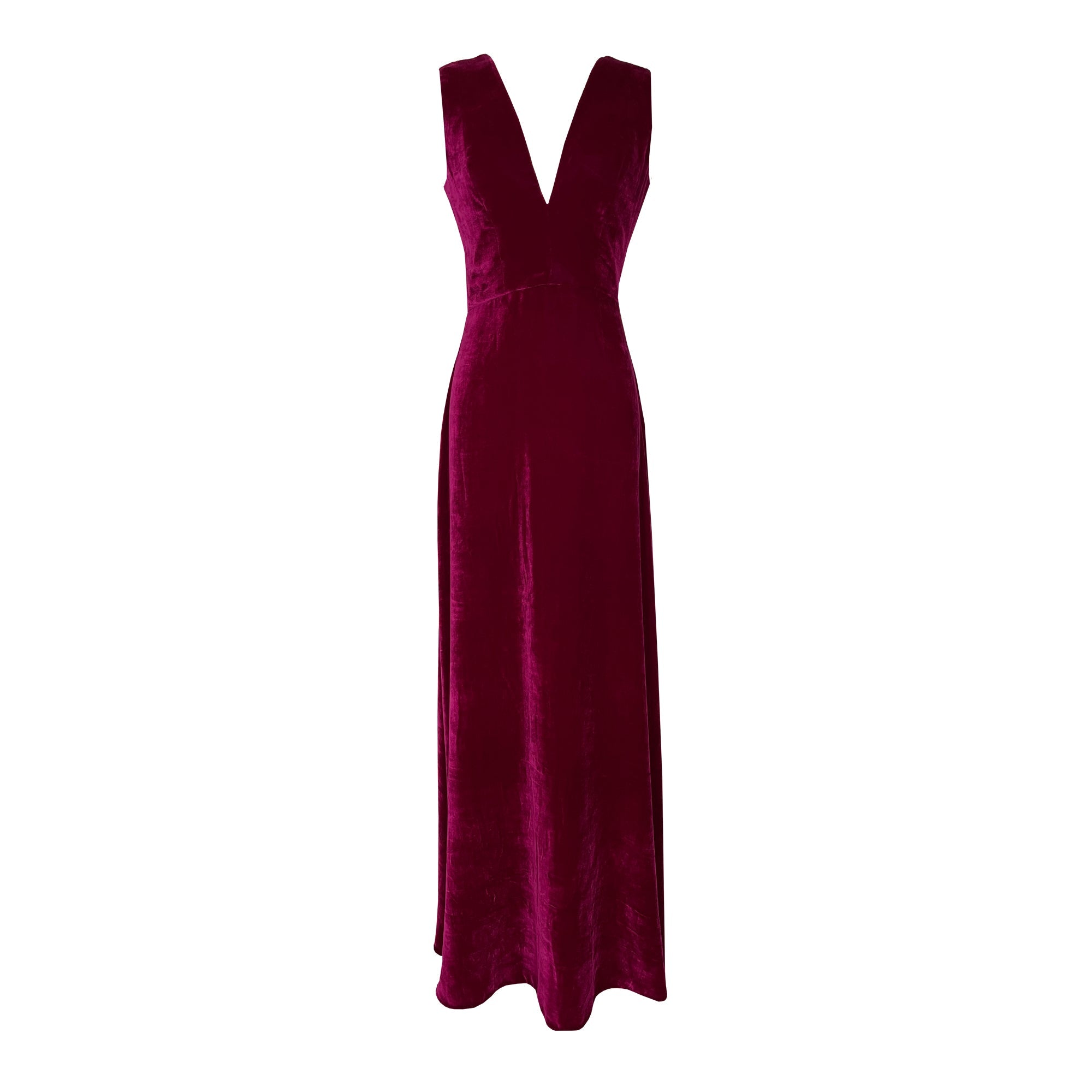 Burgundy Velvet Dress