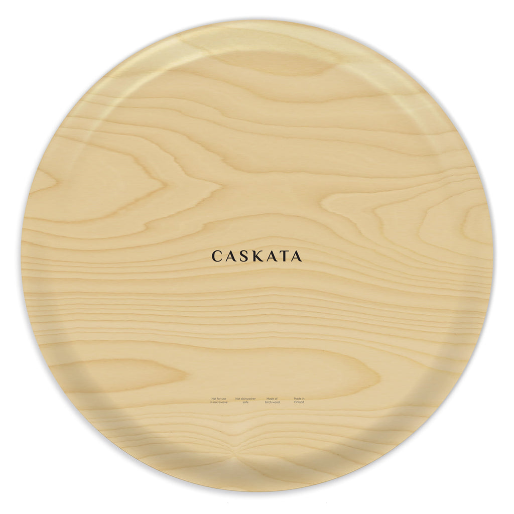 Butterflies Large Round Birchwood Tray