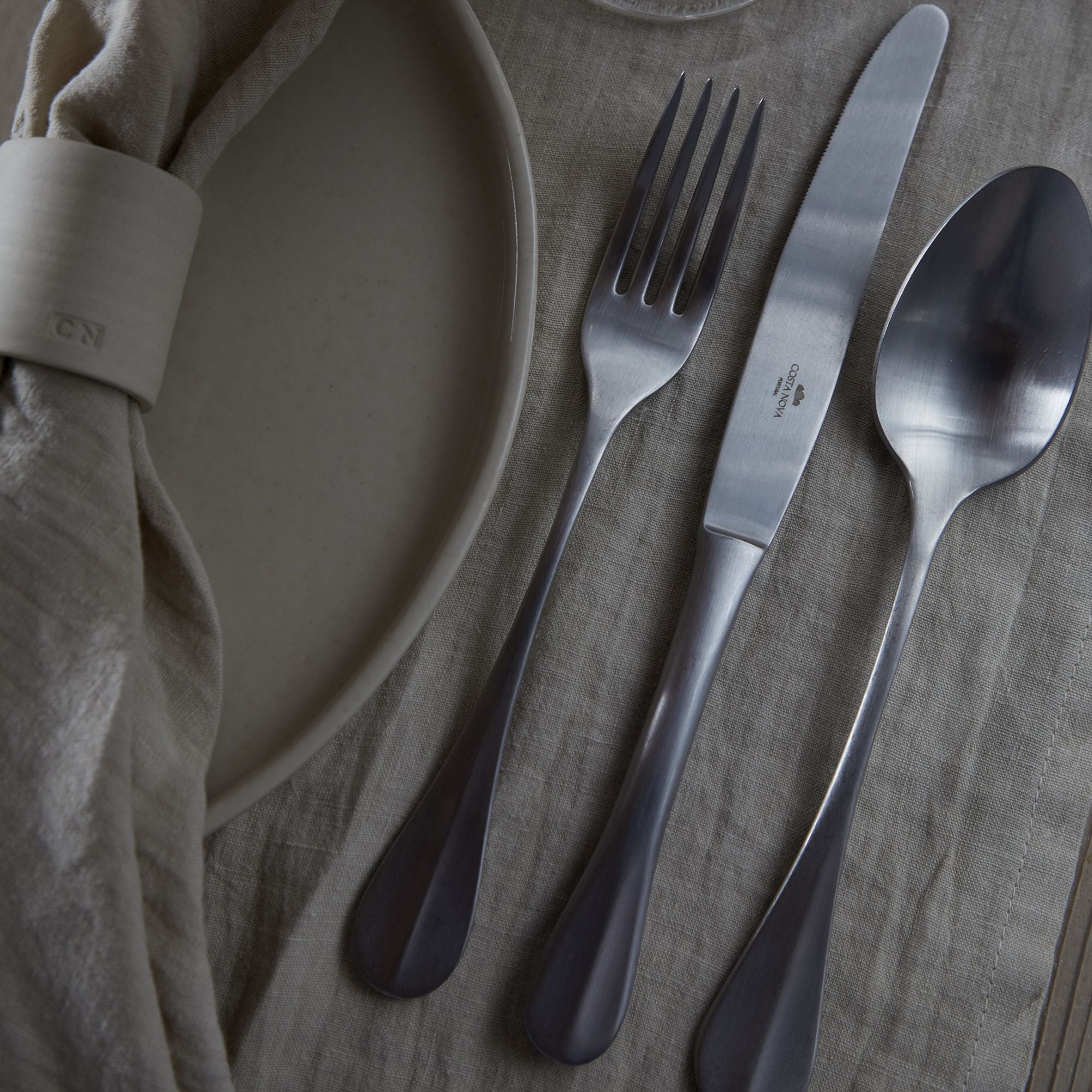 Nau Collection Flatware in Brushed, Set of 5