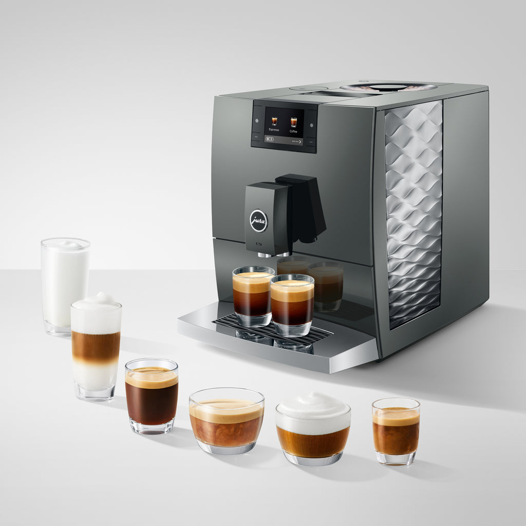 C9 Fully Automatic Coffee Machine in Piano Inox