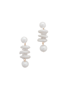 Callie Earrings in White