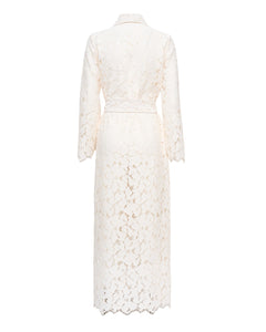 Emilia Duster Coat in Lace Clouds