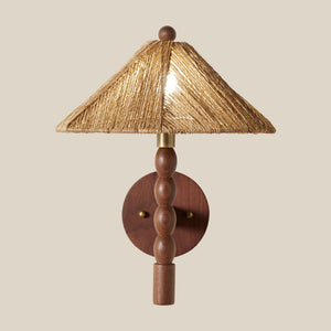 sconce with light turned on