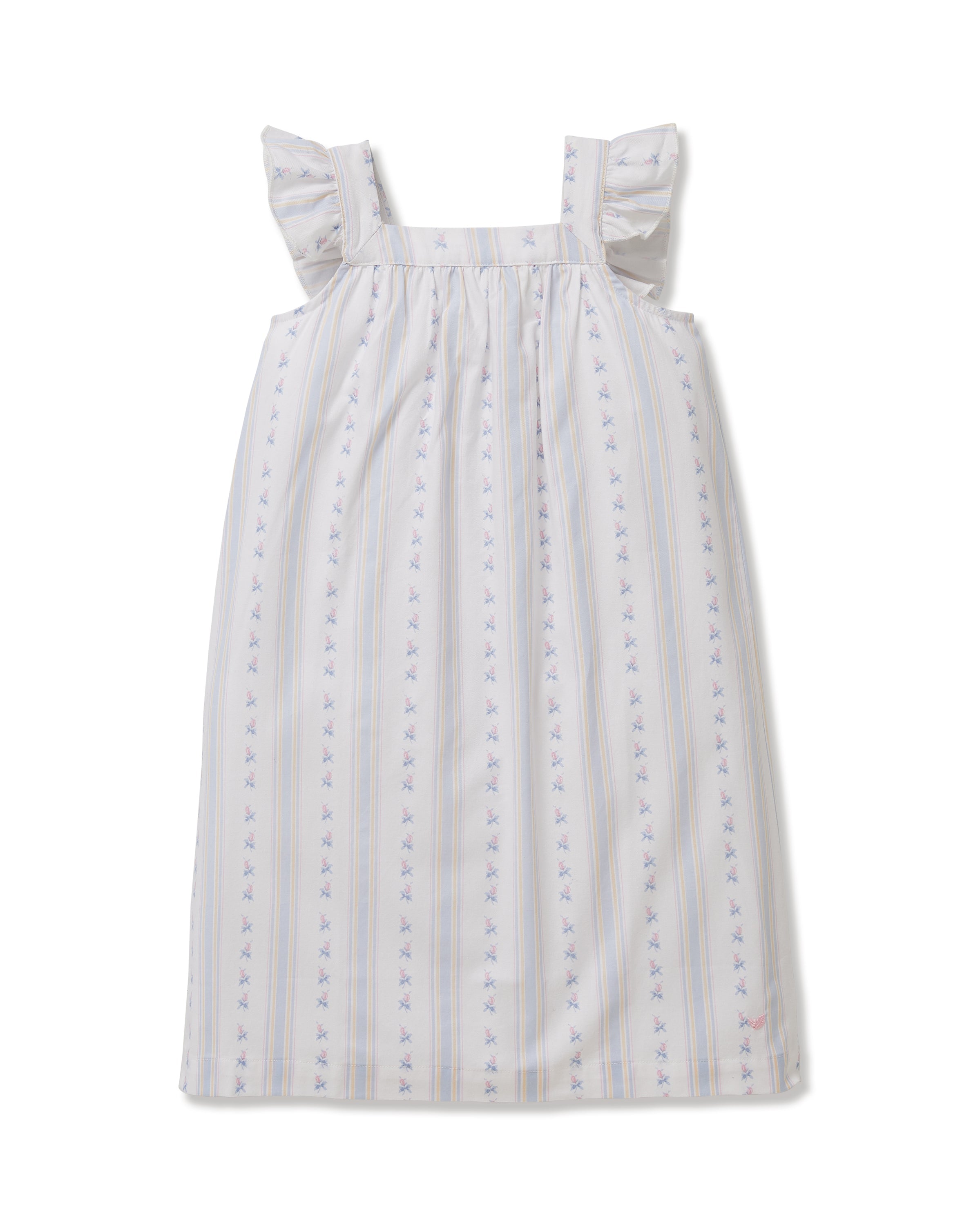 Girl's Twill Clara Nightgown in Cottage Stripe
