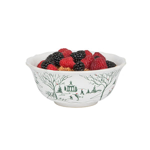 Country Estate Winter Frolic Cereal/Ice Cream Bowl in Evergreen