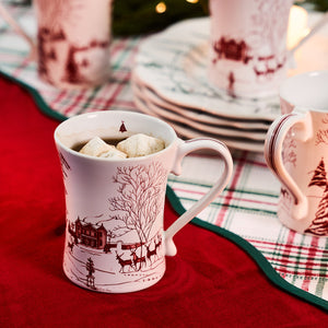 Country Estate Winter Frolic 16-Piece Place Setting in Ruby