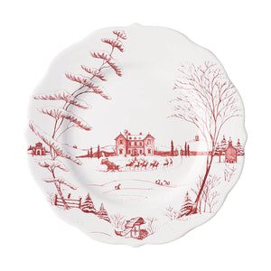 Country Estate Winter Frolic 4-Piece Place Setting in Ruby