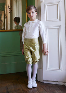 Green Silk Pageboy Knickerbockers (12mths-10yrs) Trousers  from Pepa London