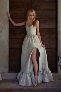 The Charlotte Dress in Sage Duchess