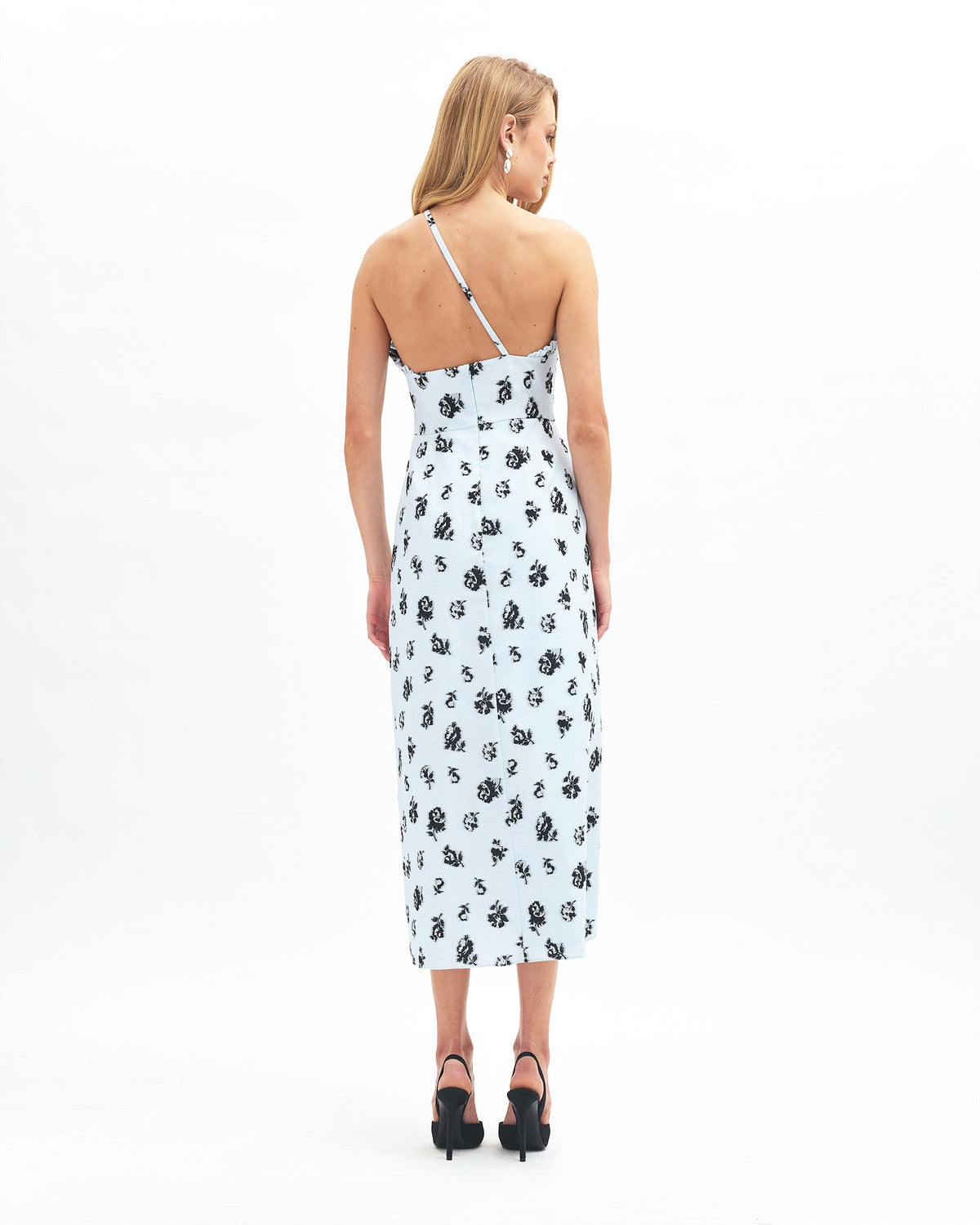Charlotte Floral Dress in Pale Topaz/Noir Multi