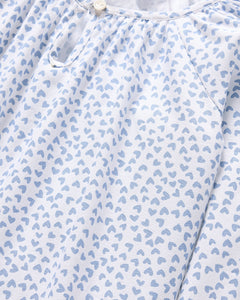 Girl’s Twill Delphine Nightgown in Bluehearts