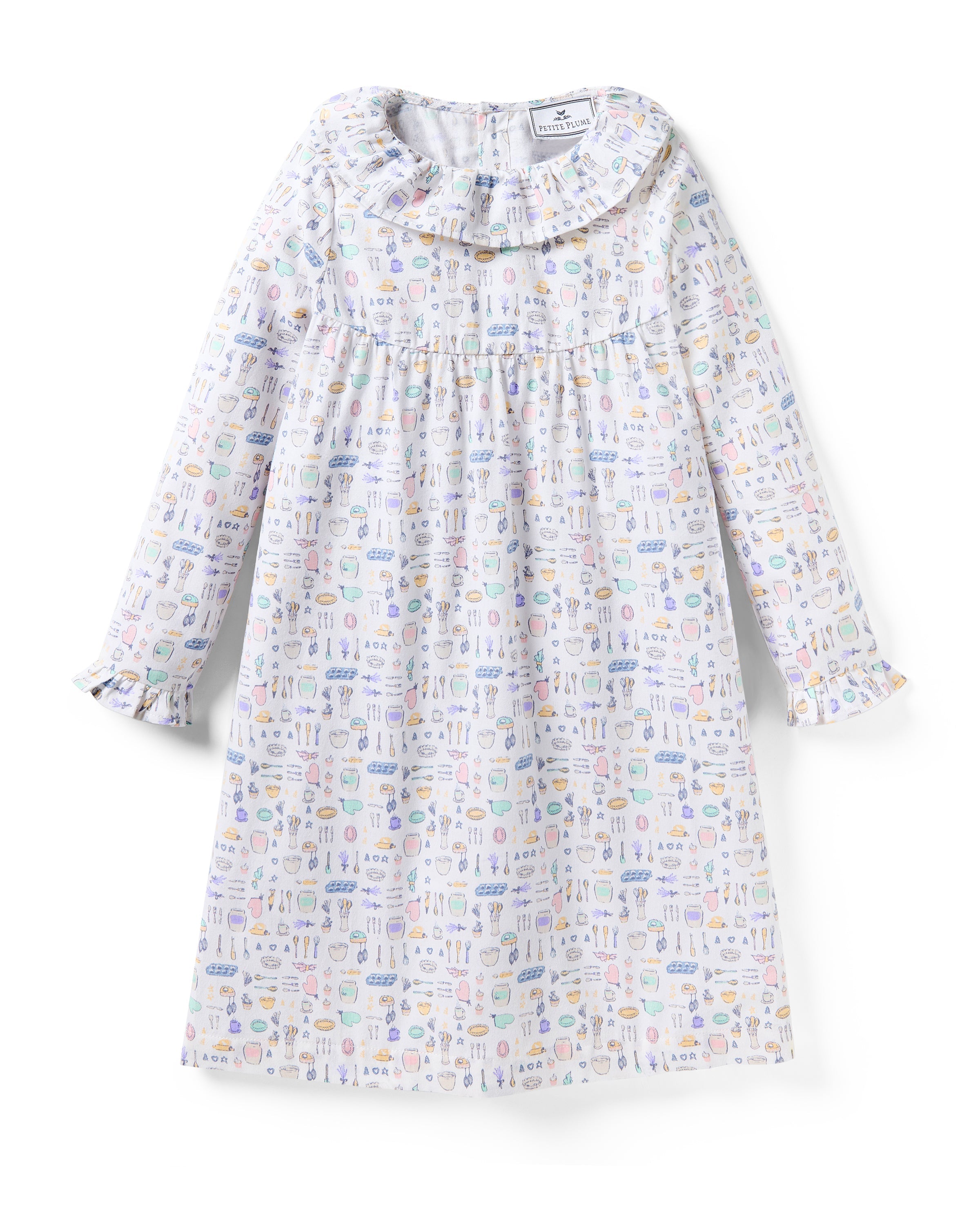 Kid’s Twill Scarlett Nightgown in Baking Spirits Bright