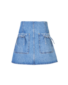 Cory Skirt in Medium Indigo Blue