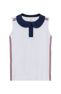 Girly Girl Tank in Liberty White with Ribbon