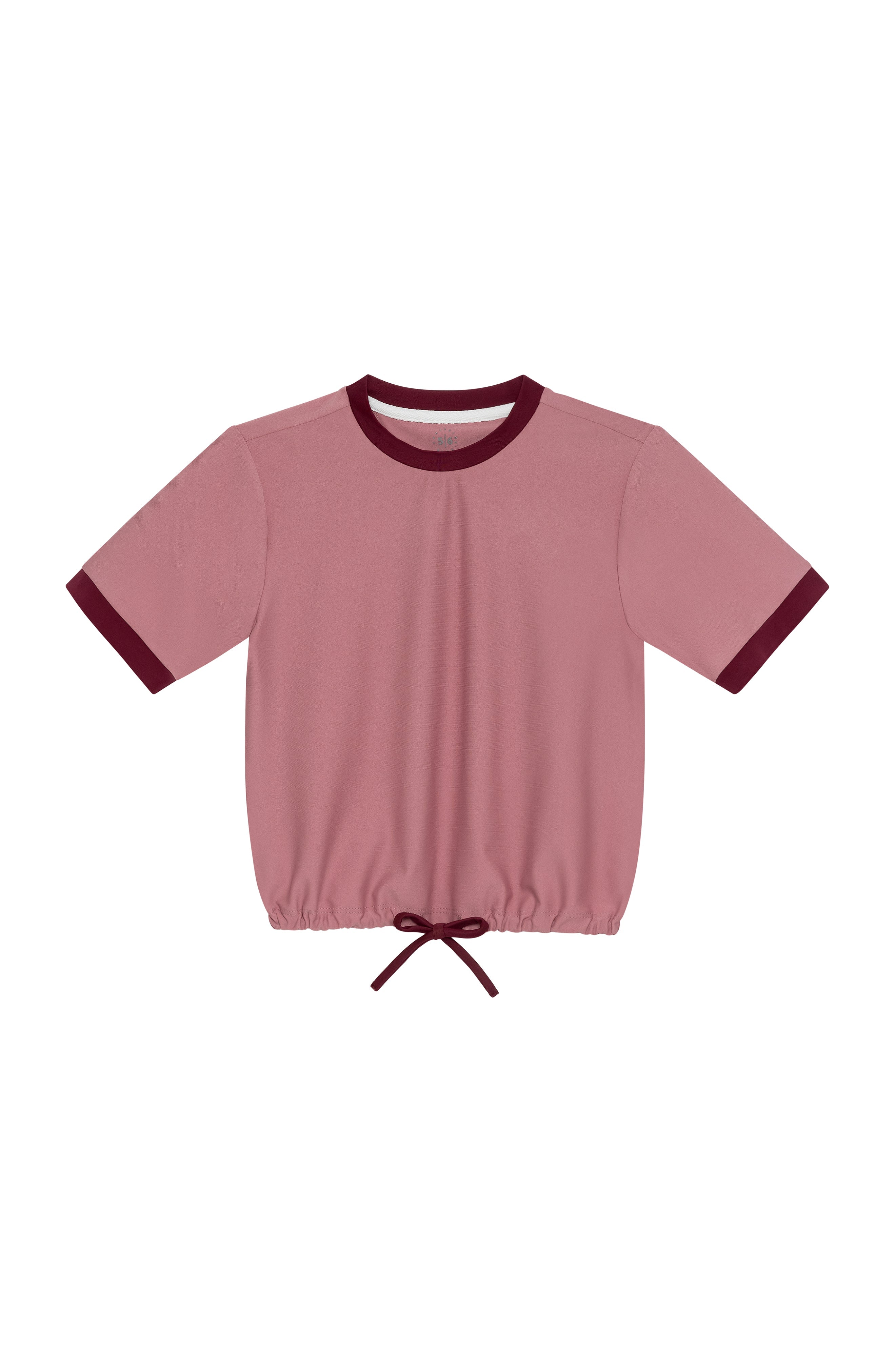 Dance Tee in Dusty Pink & Maroon