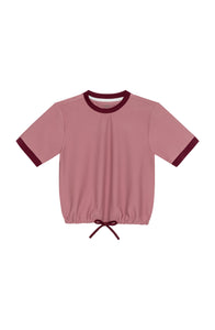 Dance Tee in Dusty Pink & Maroon