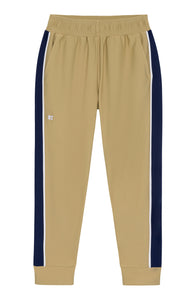 Sideline Warm-Up Joggers in Khaki with Navy Stripe